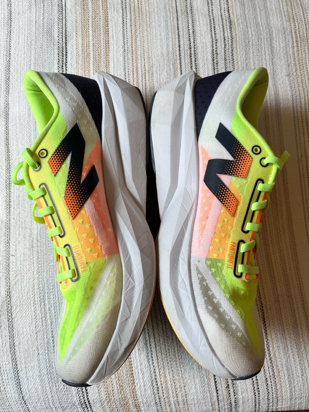 New Balance Kids' Neon Yellow & Peach Running Shoes